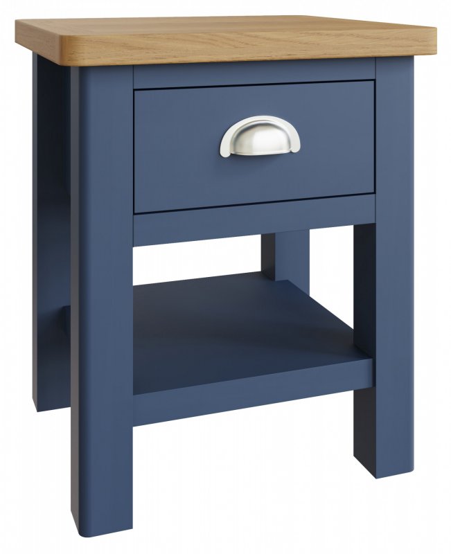 Sigma Blue 1 Drawer Lamp Table