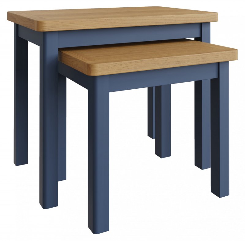 Sigma Sigma Blue Nest of 2 Tables