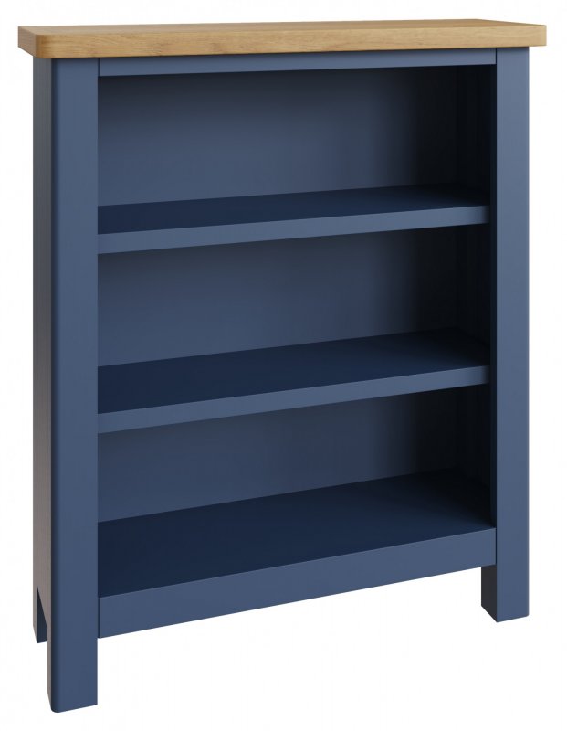 Sigma Blue Small wide bookcase
