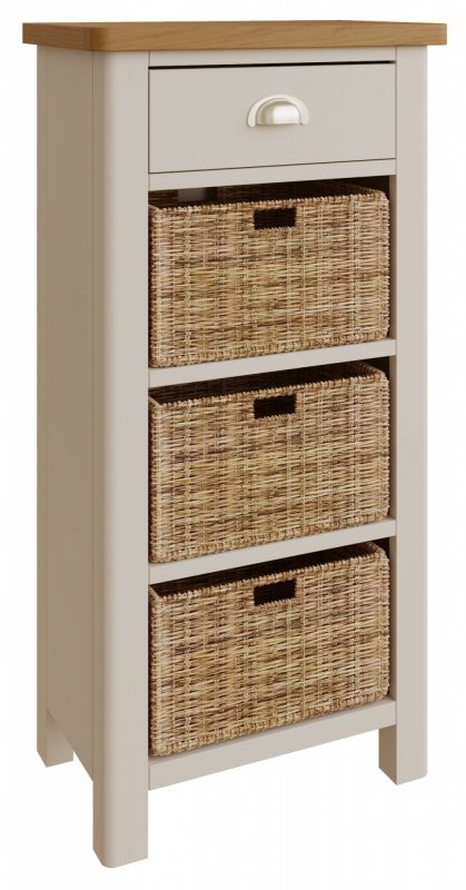 Sigma Grey 1 Drawer 3 Basket Unit
