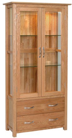 Lisbon Oak Glazed Display Unit