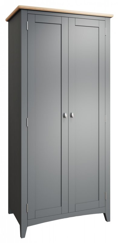 Omega Grey 2 Door full hanging wardrobe
