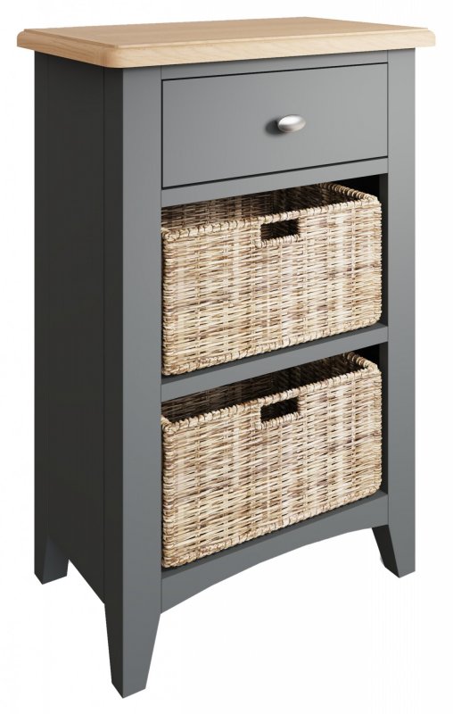 Omega Grey 1 Drawer 2 Basket Unit