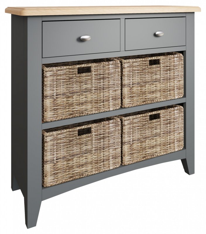 Omega Grey 2 Drawer 4 Basket Unit