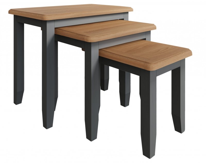 Omega Grey Nest of 3 Tables