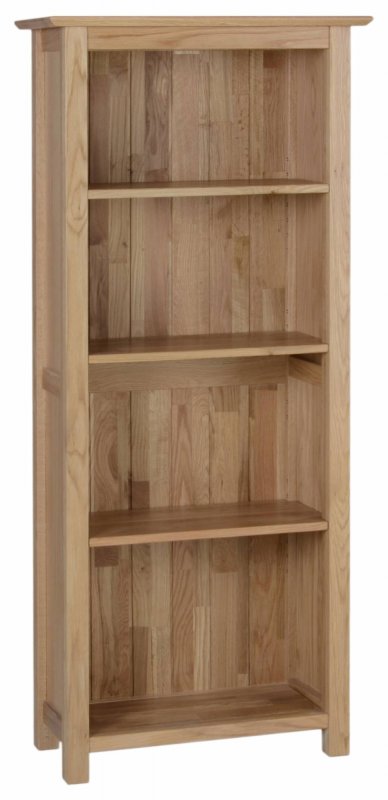 Lisbon Oak Bookcase - 150cm high x 65cm wide