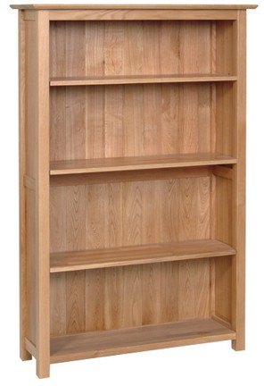 Lisbon Oak Bookcase - 150cm high x 96cm wide