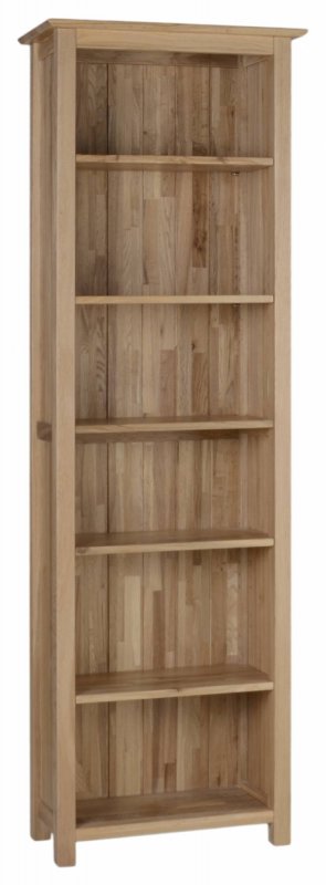 Lisbon Oak Bookcase - 200cm high x 65cm wide