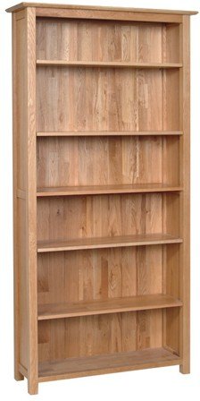 Lisbon Oak Bookcase - 200cm high x 96cm wide