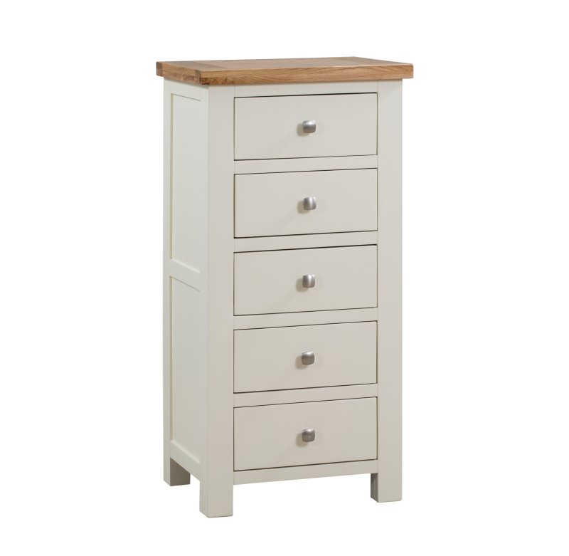 Bristol Ivory Painted 5 Drawer Tall Chest