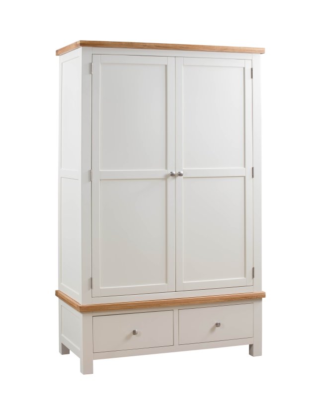 Bristol Bristol Ivory Painted Double Wardrobe with 2 Drawers