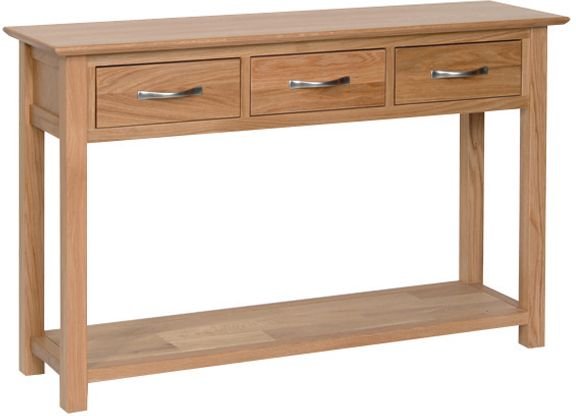 Lisbon Oak Large Console Table