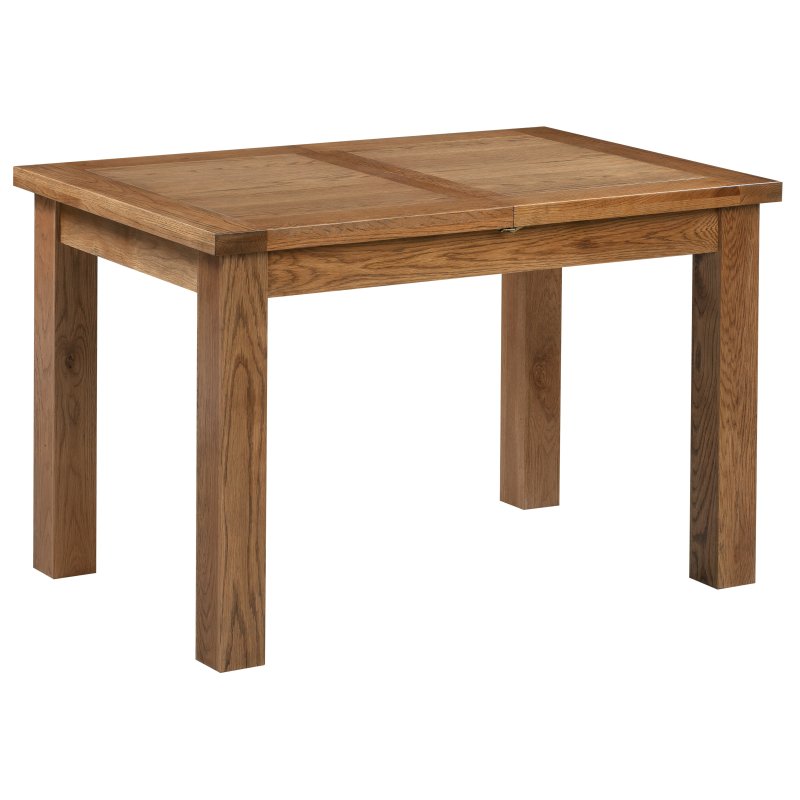 Bristol Rustic Oak Extending Dining Table 120-153cm