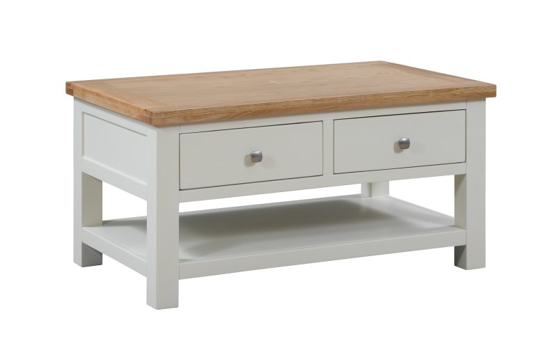 Bristol Ivory Painted Coffee Table with 2 Drawers