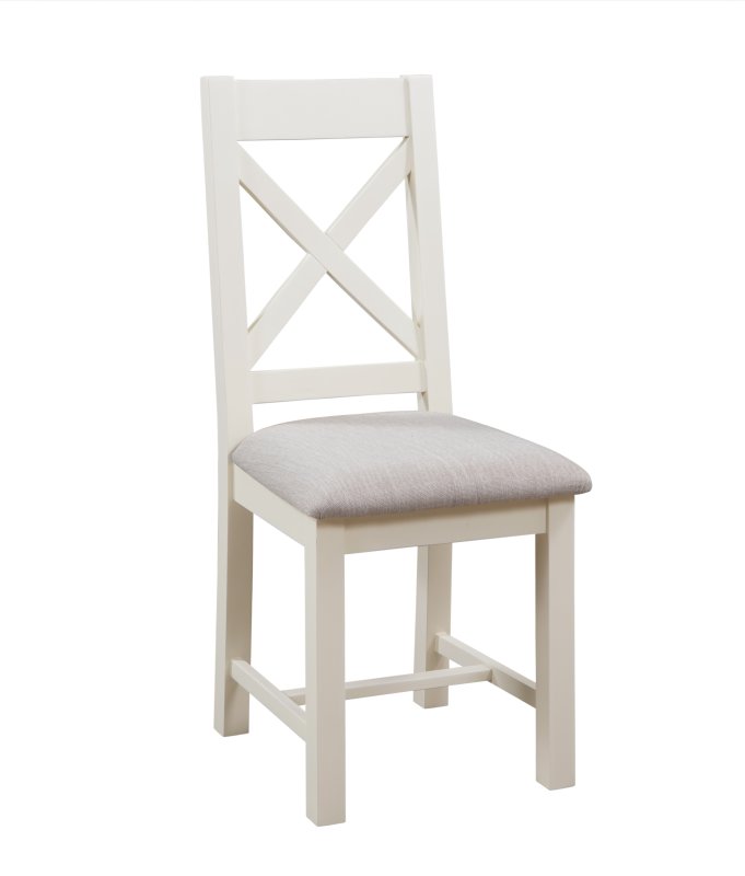 Bristol Bristol Ivory Painted Cross Back Dining Chair