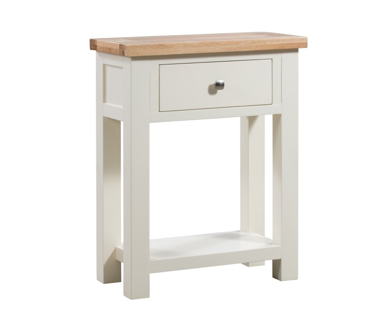 Bristol Ivory Painted Small Console with 1 Drawer & Shelf