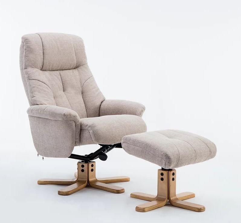 Corsica Chair & Footstool - Wheat