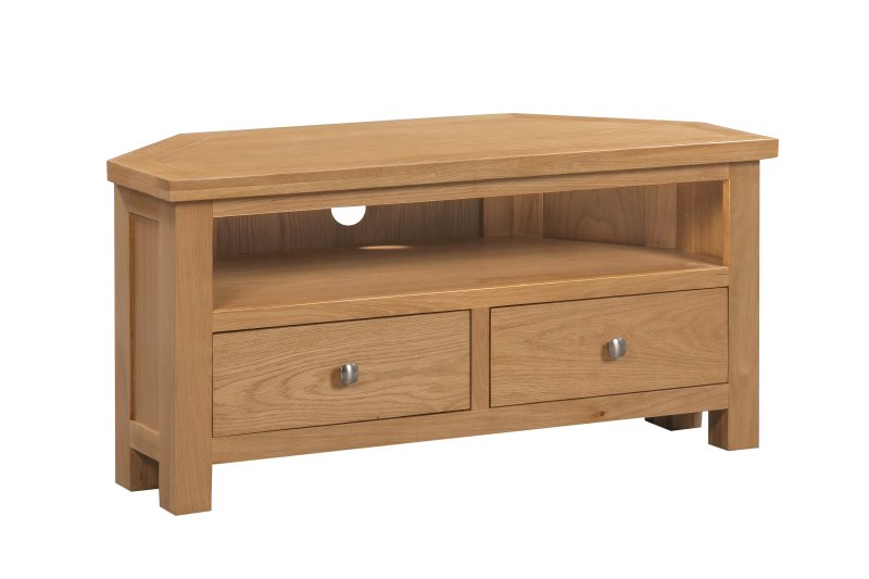 Bristol Oak Large Corner TV Unit