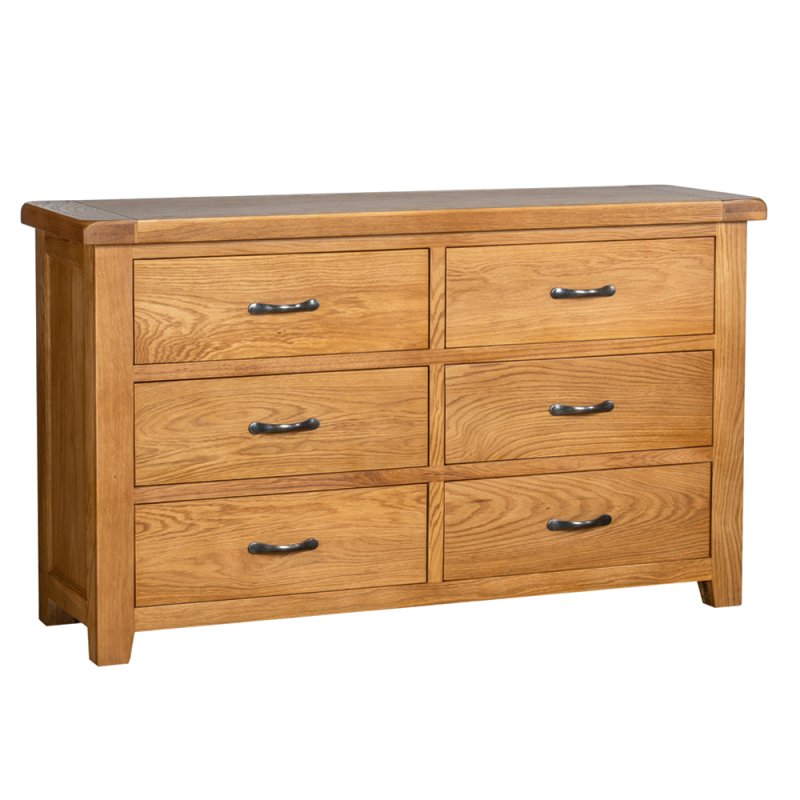 Oaken 6 Drawer Wide Chest of Drawers