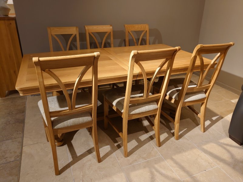 Clearance Loire Dining Table and 6 Chairs