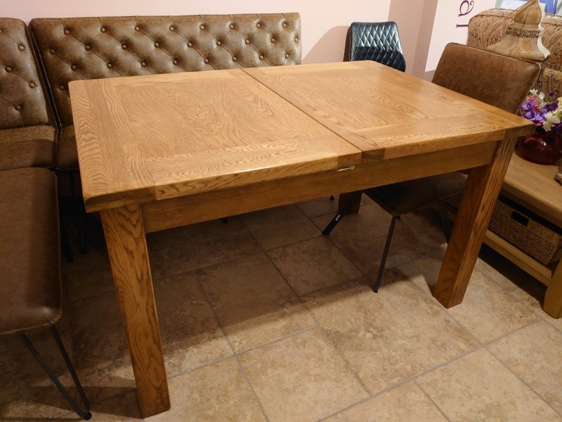 #Riad Rustic Oak Extending Dining