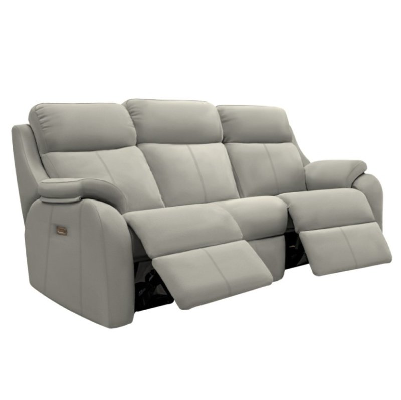 G Plan Kingsbury Recliner 3 Seater Curved Sofa - Leather