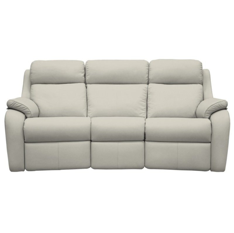 G Plan Upholstery G Plan Kingsbury Fixed 3 Seater Curved Sofa - Leather