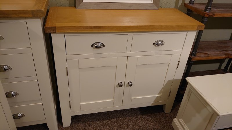 Clearance Newlyn White 2 Door 2 Drawer Sideboard