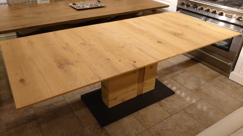 Clearance Venjakob 220 x 100cm Extending Dining Table with 100cm Leaf