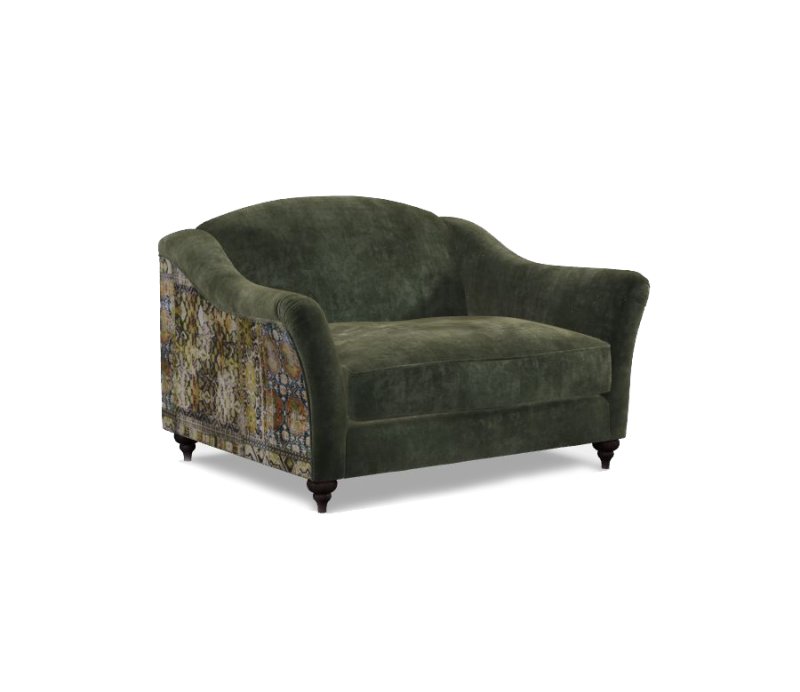 Spink & Edgar Lamour Velvet Snuggler Chair