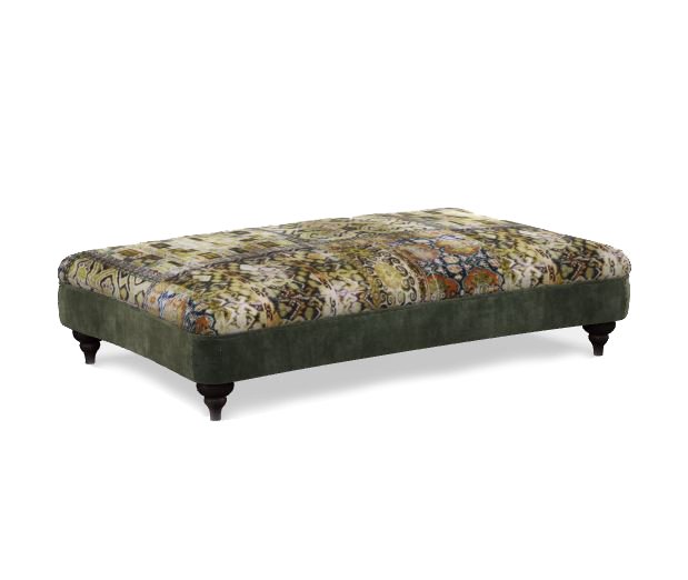 Spink & Edgar Lamour Velvet Footstool