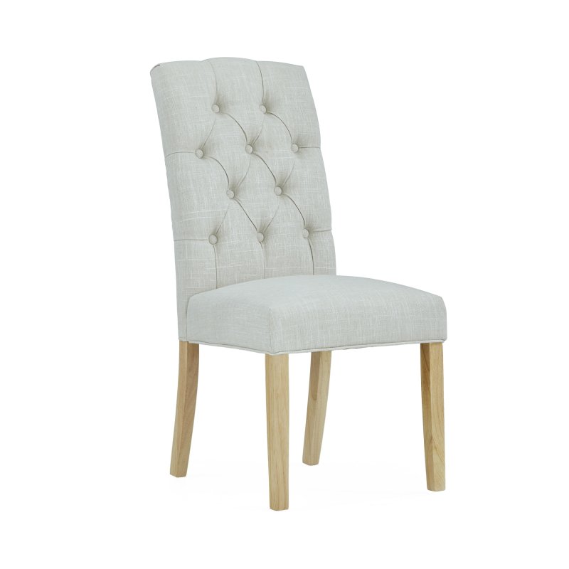 Wellington Natural Button Back Upholstery Chair