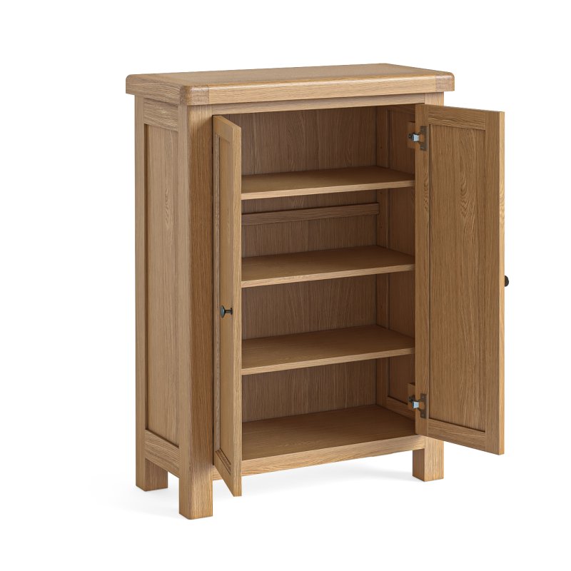 Wellington Oak Shoe Storage