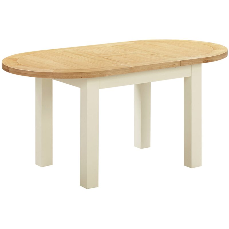 Bristol Ivory Painted Extending D-End Dining Table