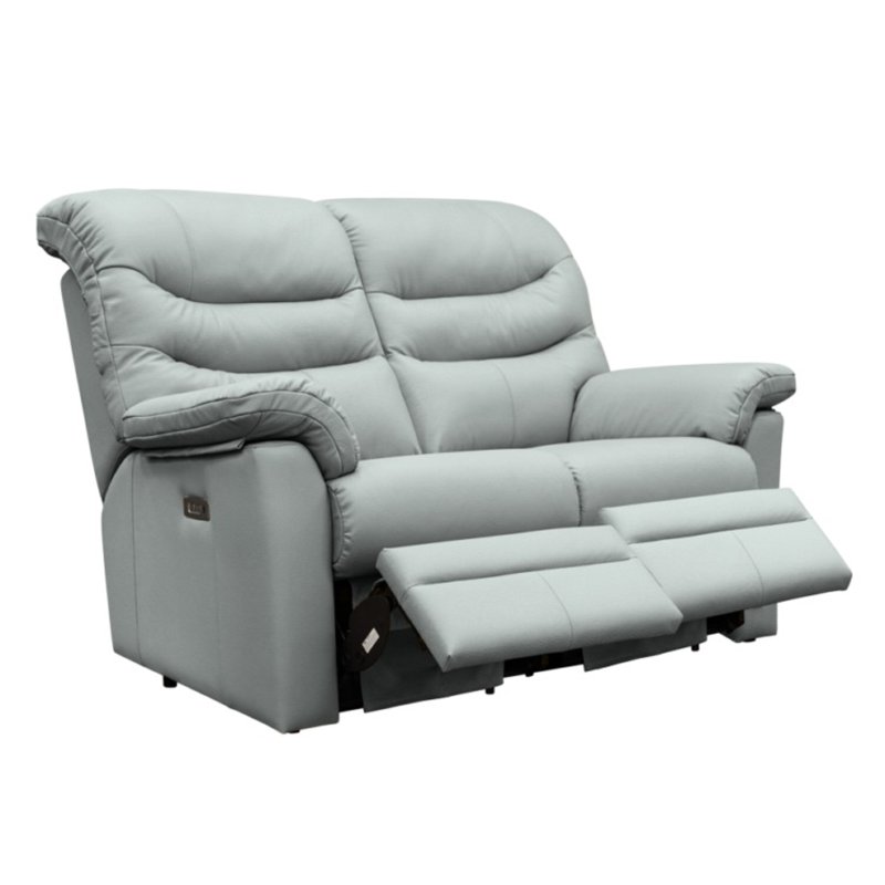 G Plan Ledbury Recliner 2 Seater Sofa with Electric Head & Lumber - Leather