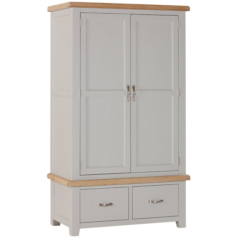 Milford Painted Gents Wardrobe with 2 Drawers