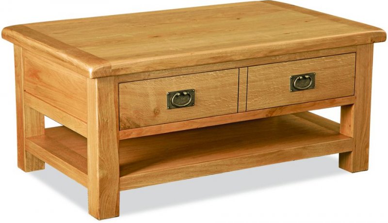 Countryside Large Coffee Table with Drawer & Shelf