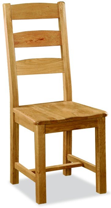 Countryside Ladderback Chair with Wooden Seat - Home assembly needed if collected