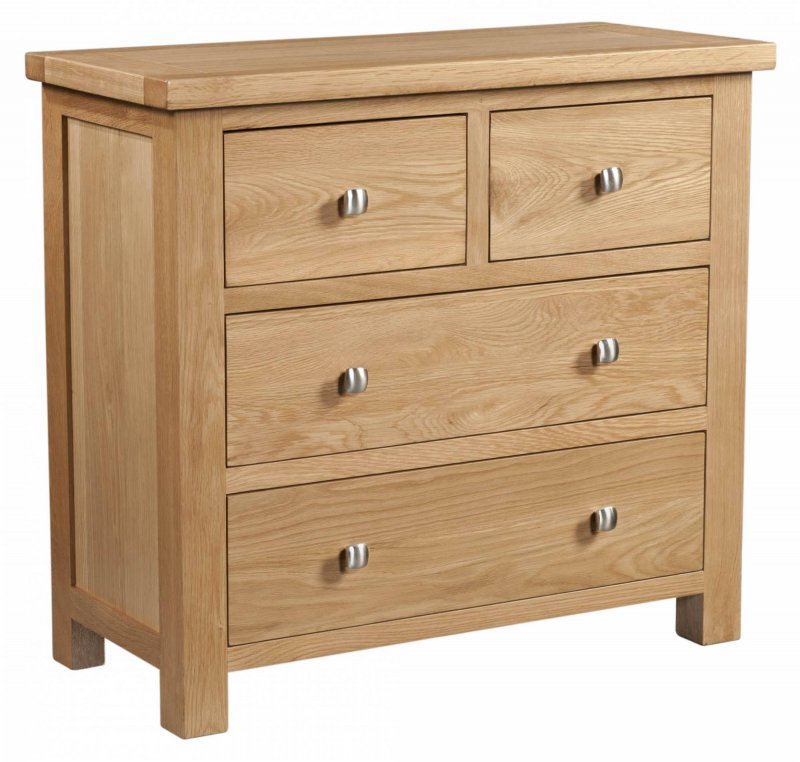 Bristol Oak 2 over 2 chest of drawers