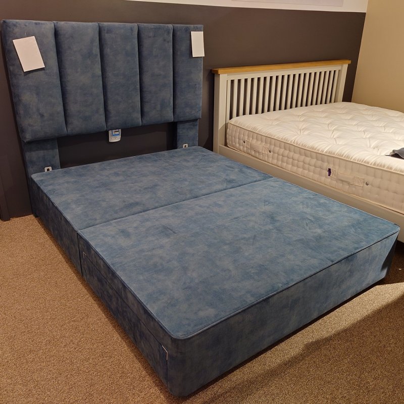 Clearance Harrison Kingsize Divan Base with 2 Drawers and Vienna Headboard
