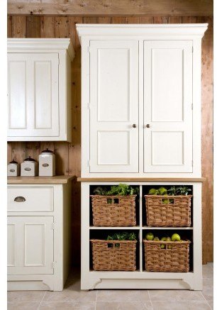 Victorian freestanding kitchen painted pine larder pantry cupboard