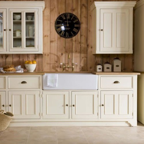Victorian freestanding kitchen painted pine sink unit