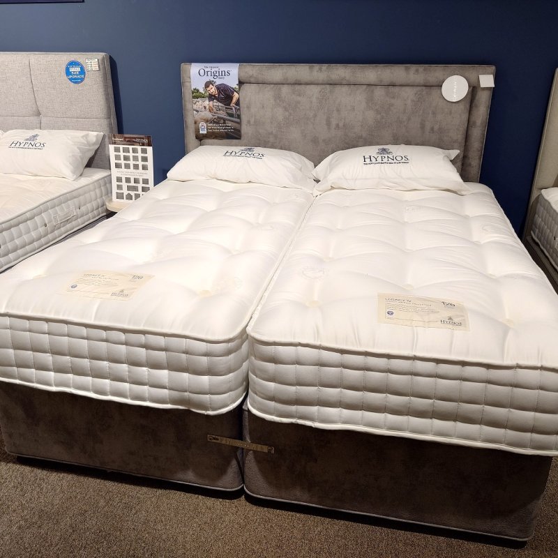 Clearance Hypnos Legacy IV 6'0 (Zip & Link) Divan Set with Isobella Headboard