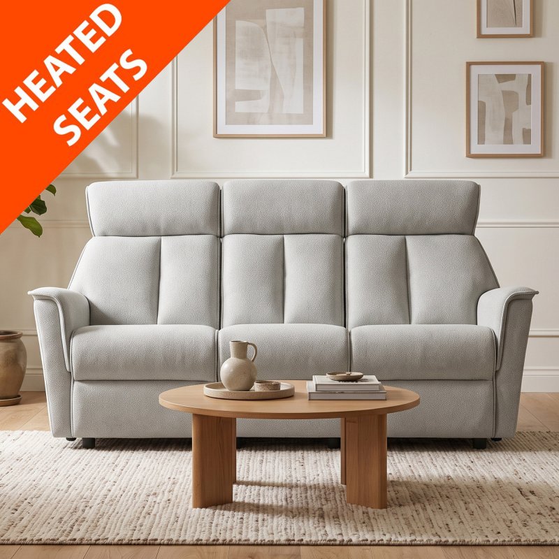 G Plan Kelson Fixed 3 Seater Sofa - Fabric with Heated seats