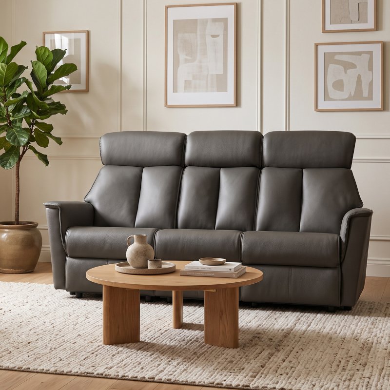 G Plan Kelson Fixed 3 Seater Sofa - Leather
