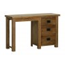 Riad Rustic Oak Single Pedestal Dressing Table