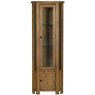 Riad Rustic Oak Glazed Corner Display Cabinet