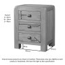 Avon Oak 3 Drawer Bedside