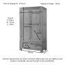 Avon Oak Double Wardrobe with 2 Drawers