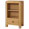 Avon Oak Low Bookcase with 1 Drawer